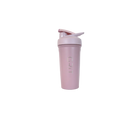 Pink shaker bottle on a white background